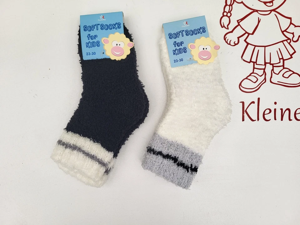 FOOTSTAR Kuschelsocken Flauschsocken Soft Socks Kinder 2 Paar Größe 23 bis 38