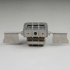 For 1/14 Iveco Tractor RC Truck Metal Steel Rear Tail Bumper Guard Beam Gas Tank