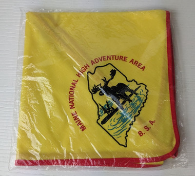 Maine High Adventure BSA Neckerchief, Vintage NOS sealed in org packaging