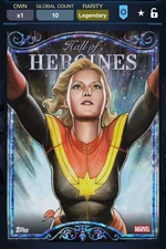 Topps Marvel Collect Hall Of Heroines  Captain Marvel Diamond Legendary DIGITAL