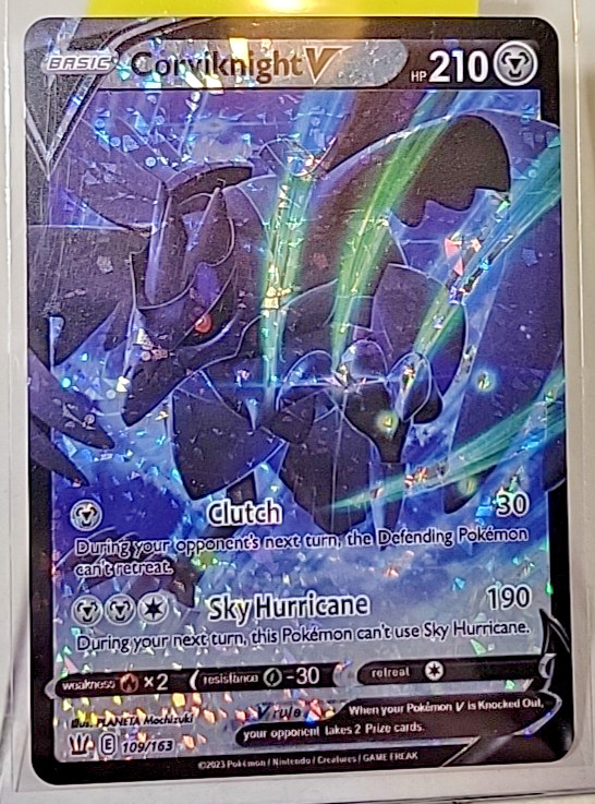 Pokemon Card Corviknight V 109/163 Battle Styles NM/M **FAN ART** Gold Foil