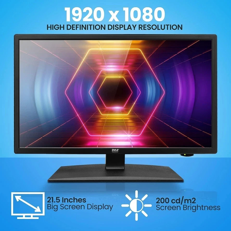 Pyle 18.5’’ ELED RV Digital TV - HD Flat Screen TV with Multimedia Disc Comb new - Image 3 of 4