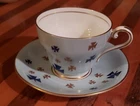 Aynsley Tea Cup & Saucer Girl Scouts Brownies 3 Leaf Clover Pale Green England