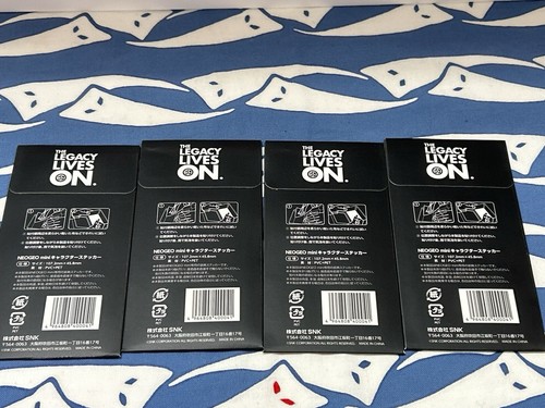 NEOGEO mini lot d'autocollants x4 SNK personnages officiels aléatoires neuf jamais ouvert - Photo 2/4