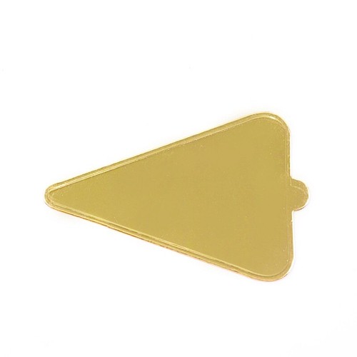 50 Oro 5 in Triángulo Metálico Mini Tableros para Pasteles Desechables Postre BANDEJAS Fiesta - Imagen 4 de 9