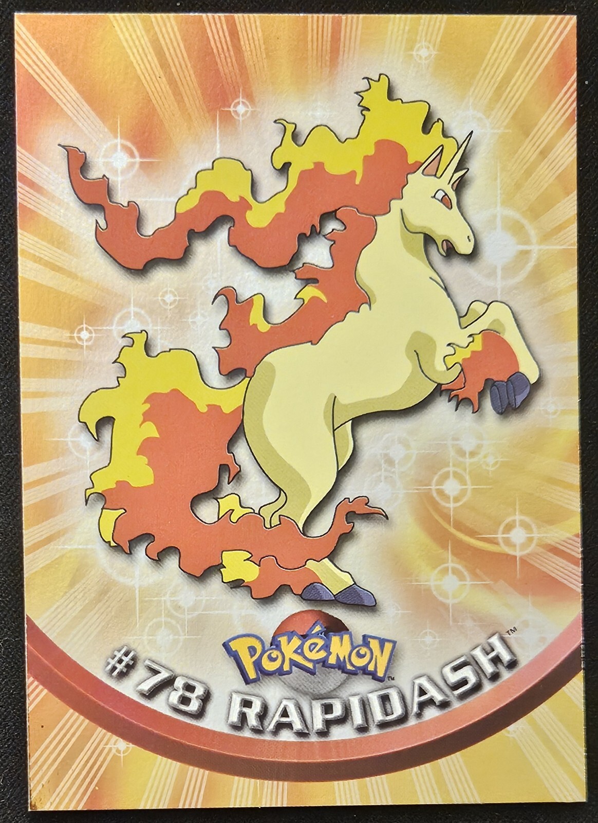 HOLO Rapidash #78 Topps Blue Label TV Animation Edition Pokémon TCG 1999 NM