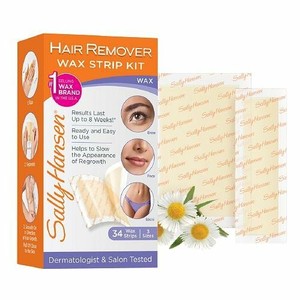 Sally Hansen Hair Remover Wax Strip Kit Browith Face Bikini 3