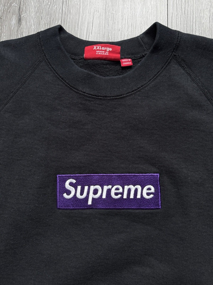 Supreme Purple On Black Box Logo XXL 2006 | eBay