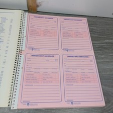 TOPS Telephone Message Book Fax/Mobile Section 5 1/2 x 3 3/16 Two-Part 200/Book