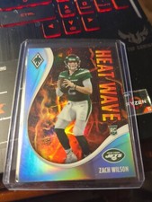 2021 Panini Phoenix #14 Zach Wilson Heat Wave Rookie Card Silver Prizm