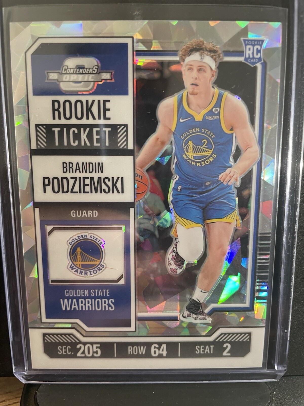 2023-24 Contenders Optic - BRANDIN PODZIEMSKI - Cracked Ice Rookie Ticket /23