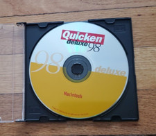 Quicken Deluxe 98 Macintosh Mac Edition Software CD Vintage Mint