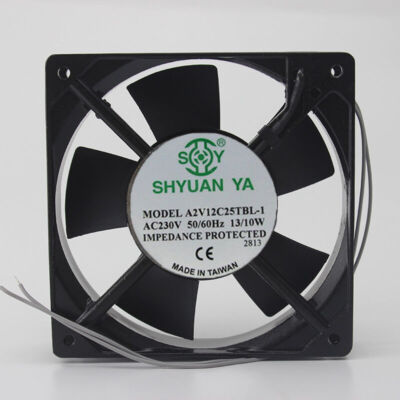 SHYUAN YA Fan A2V12C25TBL-1 AC 230V 13/10W 12cm 12025 2 Wire