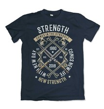 Image of Strength mens t shirt Gym Workout Training Functional Crossfit S-3XL