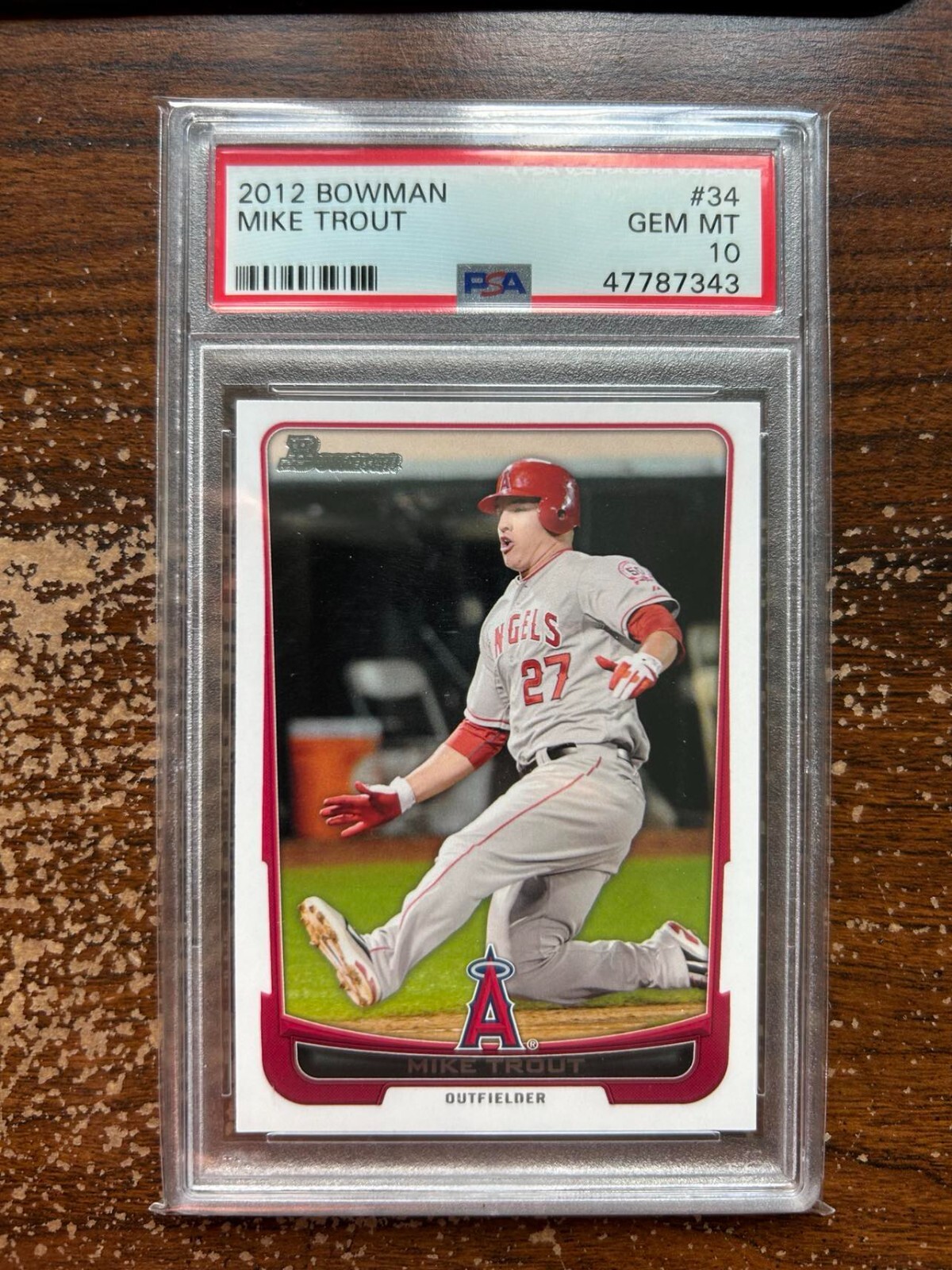 Mike Trout #34 - 2012 Bowman - PSA 10 GEM MT