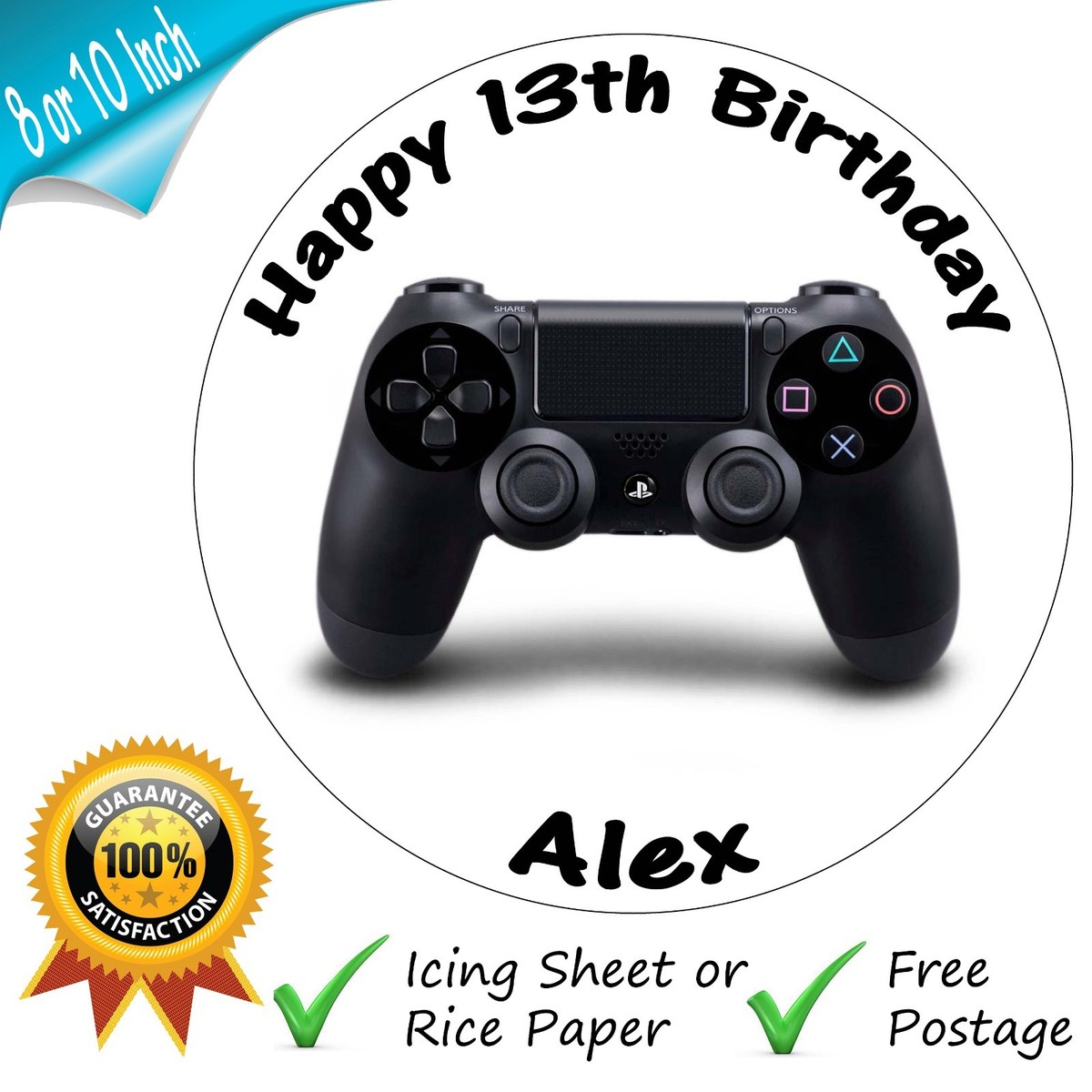 30x 6th Birthday Cupcake Toppers - Edible Happy Birthday Décor, Wafer