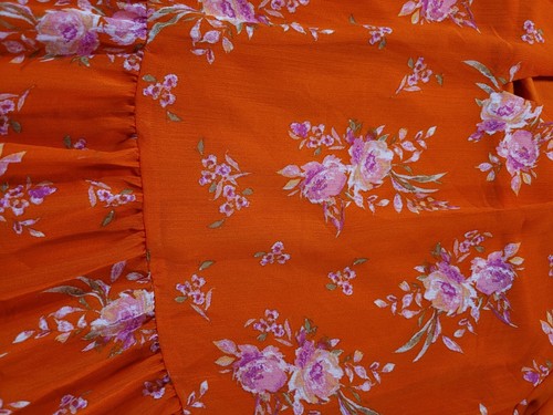 Vince Camuto Dress Sz M Boho Floral Short Ruffle Light Airy Relaxed - 第 2/8 張圖片