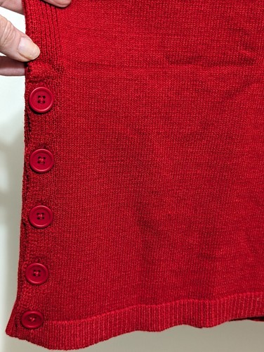 Coldwater Creek Women's Plus Red Button Oversized Sweater Size 1X $89 - Picture 5 of 9