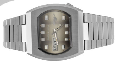 Mint Vintage MIDO Lefty Multi Star Automatic Day Date Mens S/Steel Wrist Watch