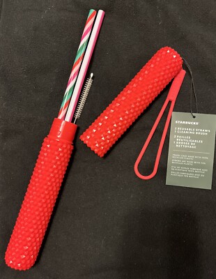 Starbucks -  2 Reusable Straws/1 Cleaning Brush and Travel Case