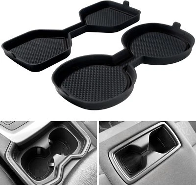 REMOCH 3D Cup Holder Inserts for Toyota RAV4 Accessories 2025 2024 2023 2022 Black