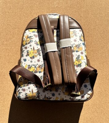 Loungefly Pokemon Pikachu & Eevee AOP Floral Mini Backpack  display picture 1