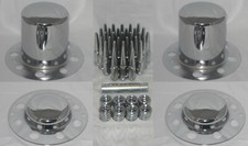 Spike Alcoa Dually Wheel Rim Chrome 916-18 Lug Nut Washer And Center Cap Set