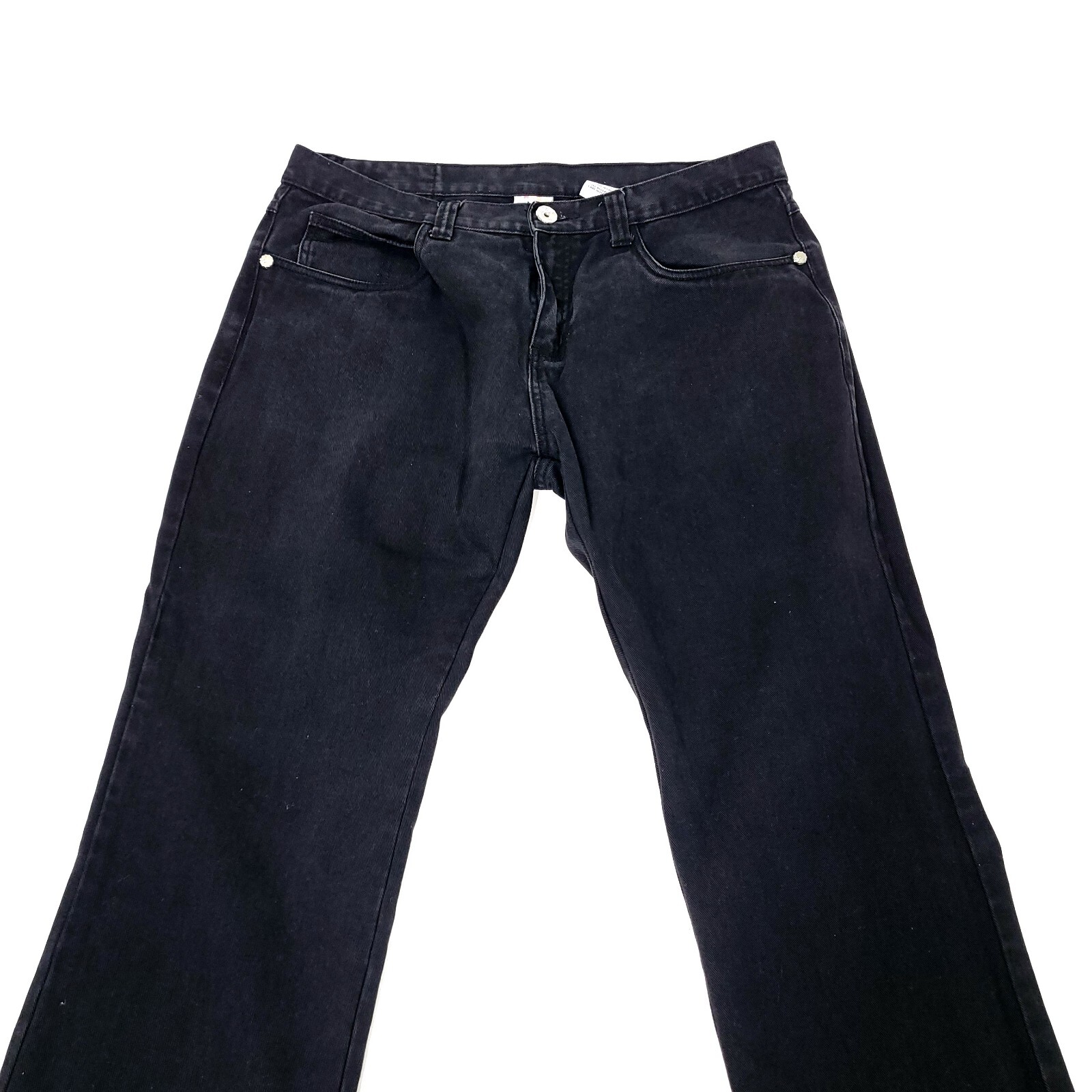 Miskeen Mens Jeans 40 Black Flared Leg Denim Pants 40… Gem