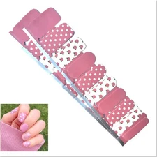 Jaysea Arts Nails Wraps, Color Mauve Peach Fruit Street Polish Nail Strips, B4G1