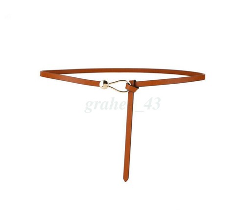 Hot Sale - Leather knot belt Skinny Belt Leather Waist Rope Belt Thin Waist Belt - Picture 14 of 17