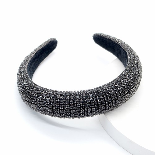 Women Band Party Bling Padded Baroque Crystal Rhinestone Fashion Hair Headband - Picture 12 of 17