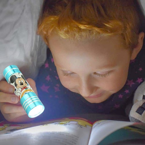 Kids Licensed Disney Cartoons Aluminium 9 LED Torch Light Boys Xmas Gift 8.7cm - Picture 49 of 302