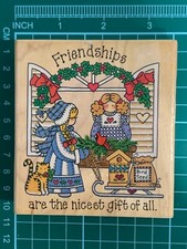 Christmas Holiday Large Friendships Wood Stamps 1pc New SEA-2
