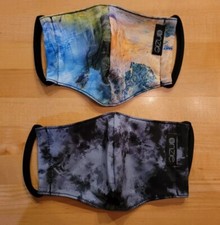 ONZIE FACE MASKS-MINDFUL MASKS 2-PK, MOONSTONE ACID WASH  TROPICAL,OS-BRAND NEW
