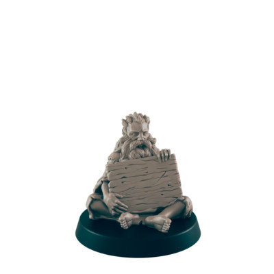 Human Beggar W/Sign - Everyday Folk - Minis - EC3D - - Dungeons & Dragons - RPG 