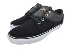 Globe Mahalo GBMAHALO Black/Gold Suede Lace Up Shoes Mens Size 7.5 US NIB