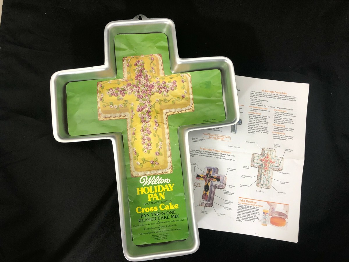 CROSS CAKE PAN by Wilton with Original Insert and Printed