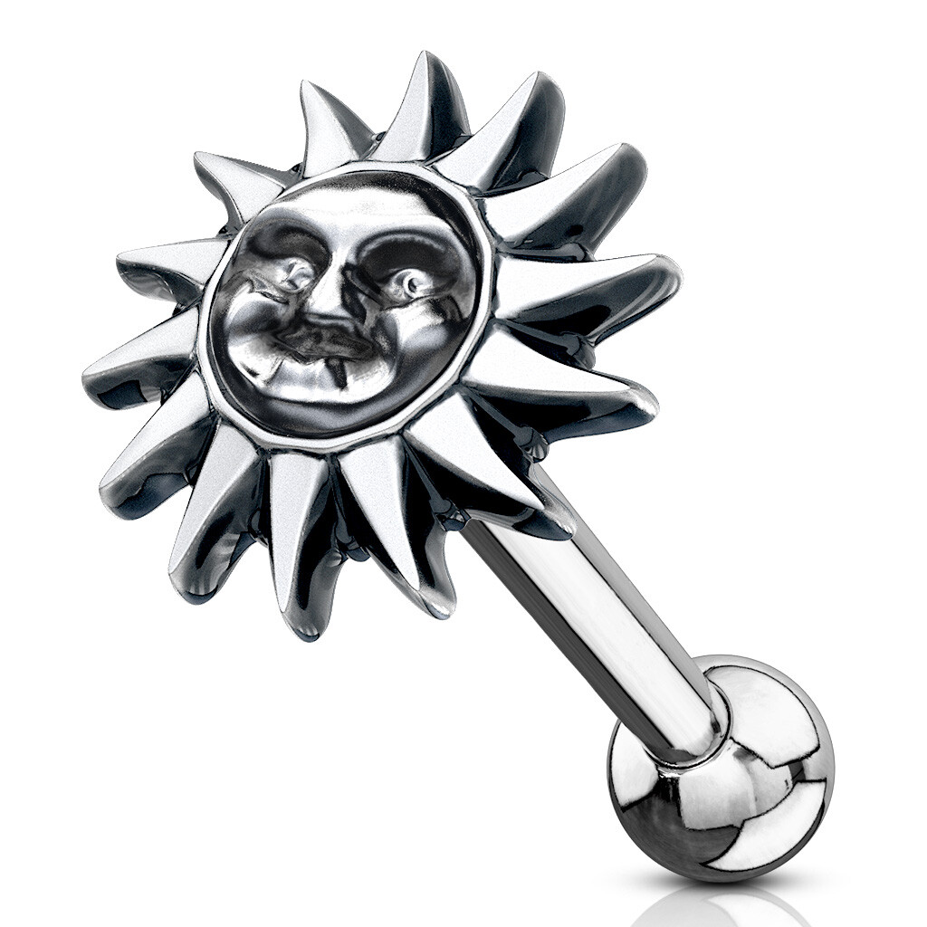 BlackAmazement Orecchini in acciaio inox 316L monroe trago helix, a