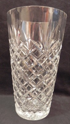 Bohemia Crystal Barrel Vase 10 Inches Tall 24 5cm Ebay
