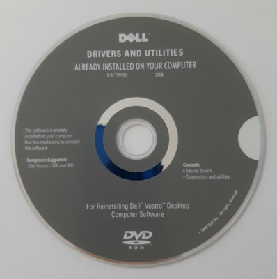 DELL Vostro 200 and 400 Drivers and Utilities DVD TW209