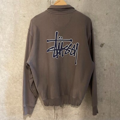 Stussy Denim Tears Half Zip Fleece Sweater, Used, Vintage