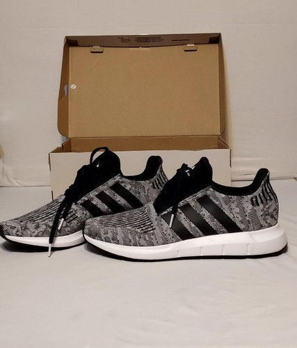 Adidas Mens New Running Shoes Sz 101/2 Racer TR23 IG7322 Black,Gray & White