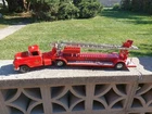 Vintage 1959 Tonka No 5 TFD Hydraulic Extension Ladder Fire Truck Pressed Steel