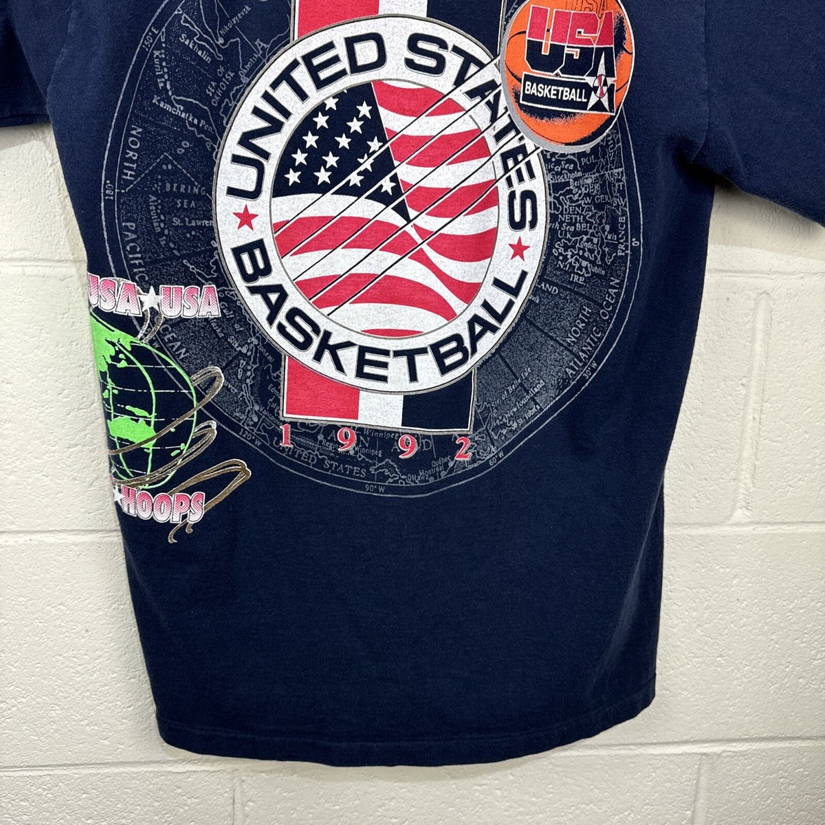 Vintage USA Basketball Dream Team World Tour AOP Graphic T Shirt