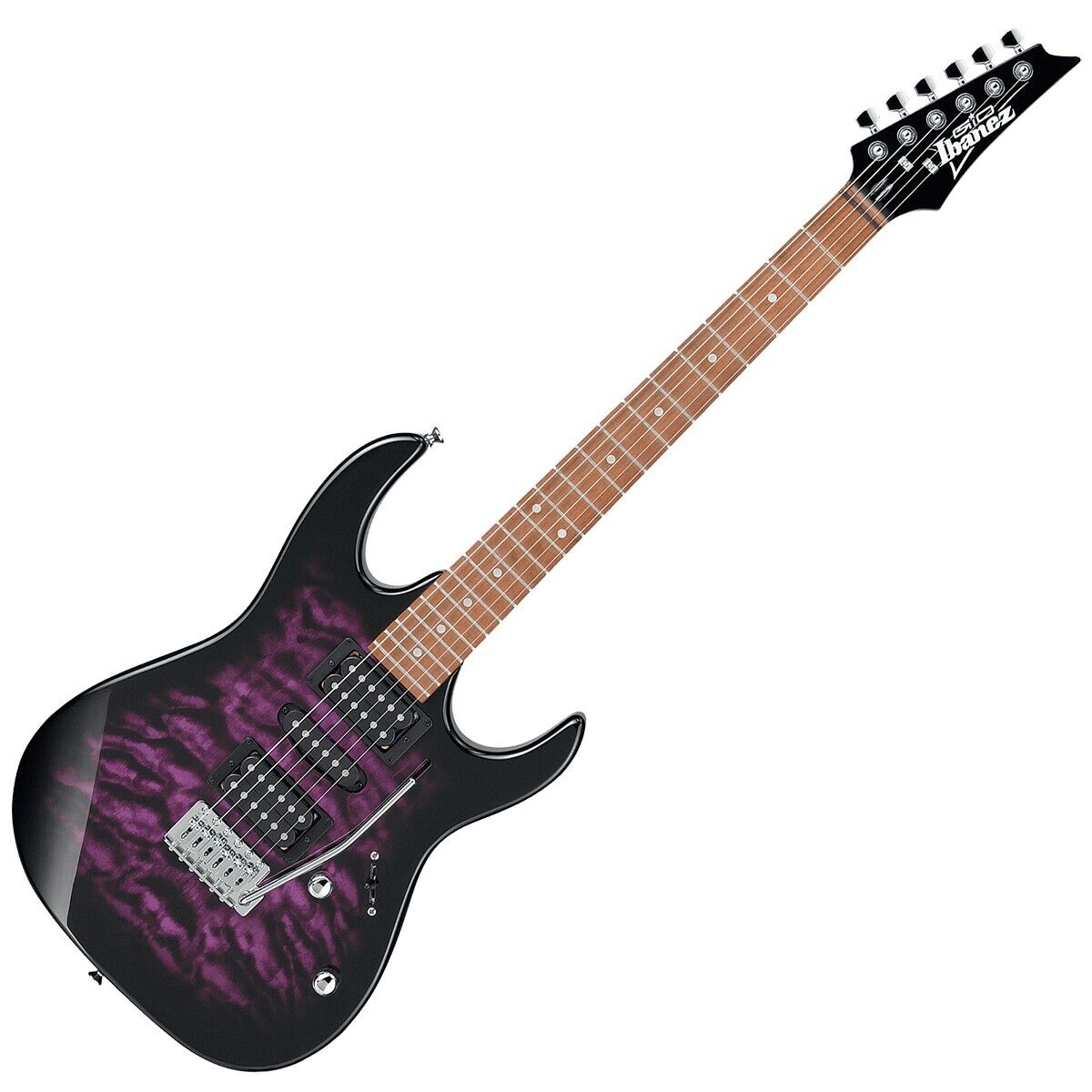 Gio Ibanez GRX70QATVT 6 String Electric Guitar Transparent Gio Ibanez GRX70QATVT 6 String Electric Guitar Transparent