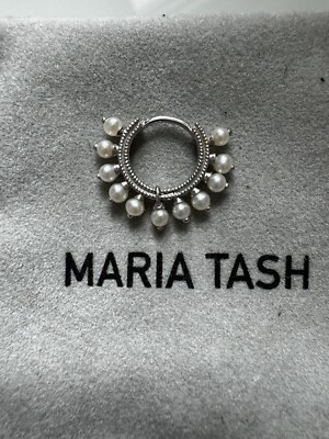 Maria Tash Pearl Coronet Hoop Earring UK