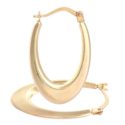 Creolen 9 kt Gelbgold oval, 2,5 cm Länge Creolen von Citerna