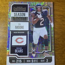 DJ Moore Season Ticket Silver Panini Contenders Football 2023