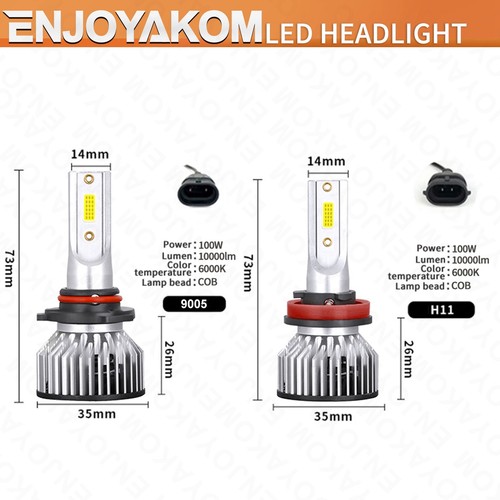 Para Honda CR-Z 2011-2016 9005+H11 LED Faros Luz Alta Baja 6000K Blanco - Imagen 7 de 12
