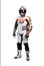 Tuta in pelle Moto Stage6 MKII taglia 48 bianca Scooter Motard